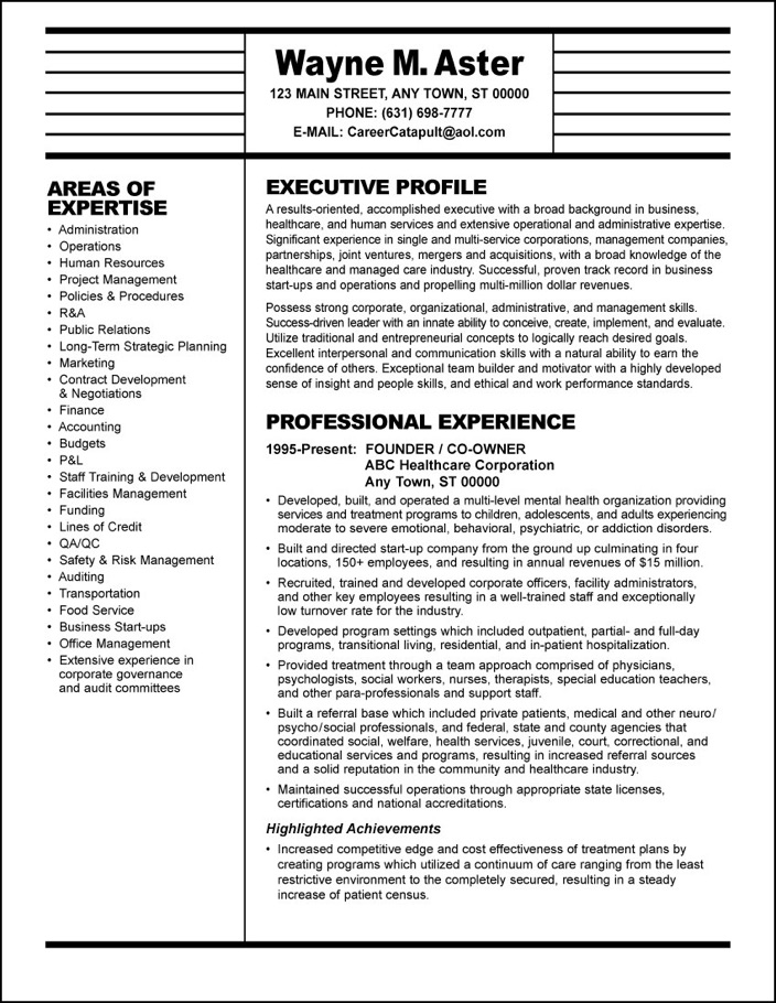 healthcare resume services